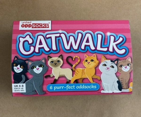 6 Oddsocks - Catwalk - UK 4-8  EUR 37-42