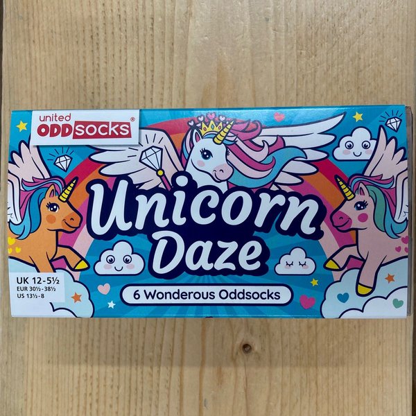 6 Oddsocks - Unicorn Daze - UK Size 12-5½  EUR Size 30½-38½