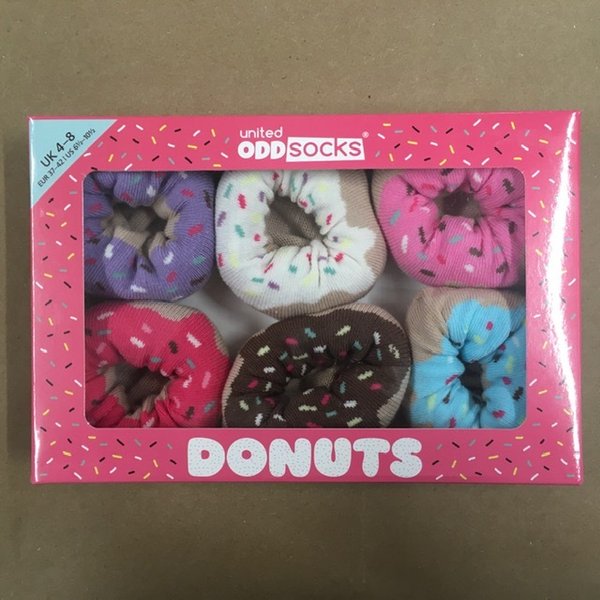 6 Oddsocks - Donuts - UK 4-8  EUR 37-42