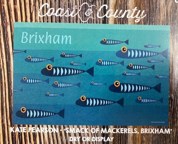 Smack of mackerel Brixham - Tea Towel