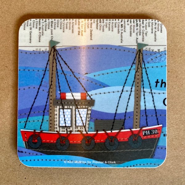 Red Trawler - Coaster