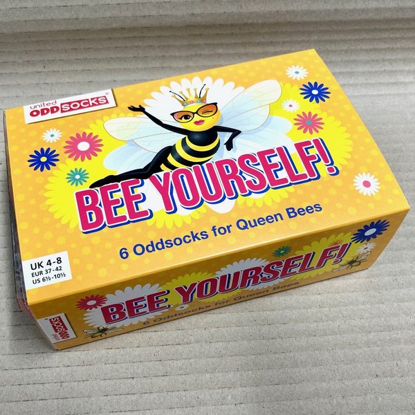 6 Oddsocks - Bee Yourself - UK Size 4-8  EUR Size 37-42