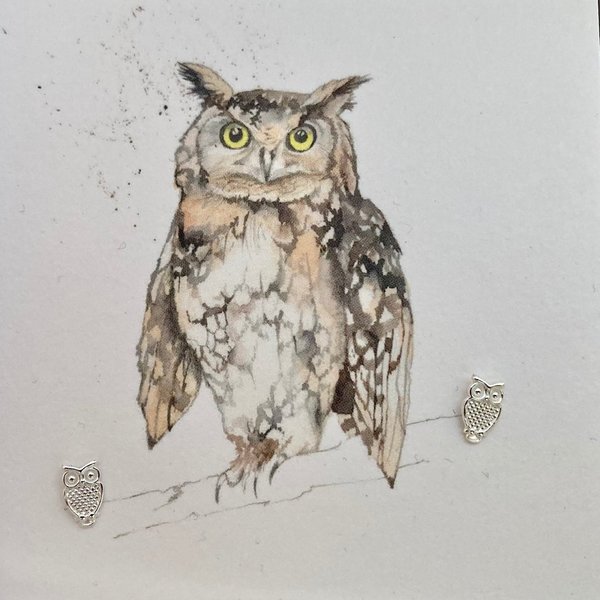 Owl Earrings Card