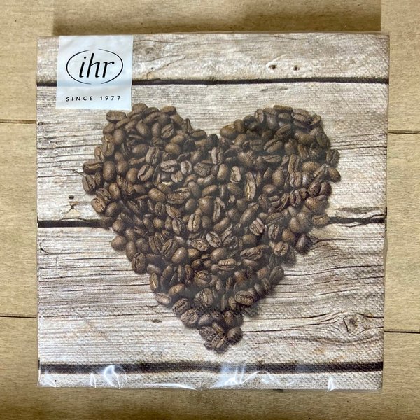Paper Napkins - Coffee Love Heart