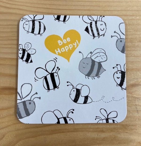 Bee Happy - Single Coaster