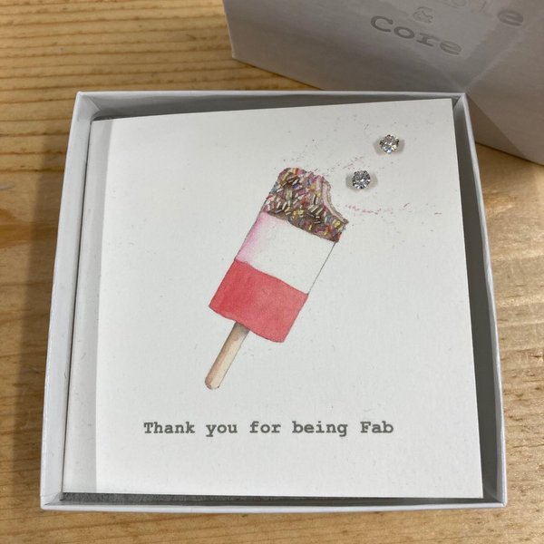 Thank you for being Fab Earrings Card