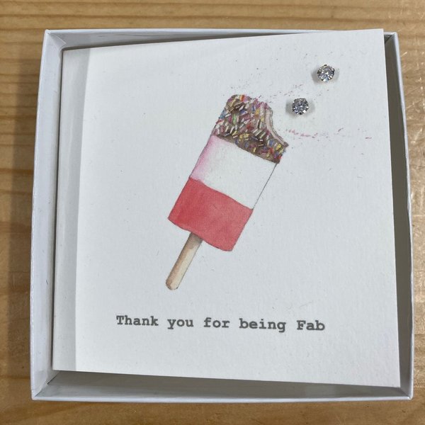 Thank you for being Fab Earrings Card