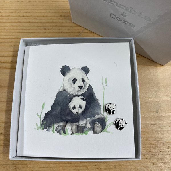 Panda Earrings Card