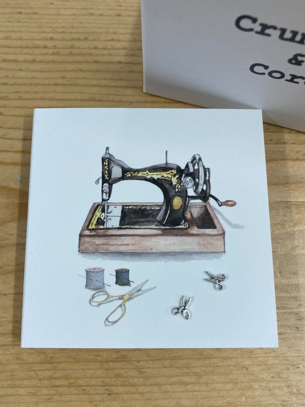 Sewing Machine Earrings Card CE322
