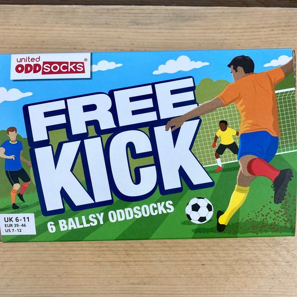 6 Oddsocks - Free Kick - UK Size 6-11  EUR Size 39-46