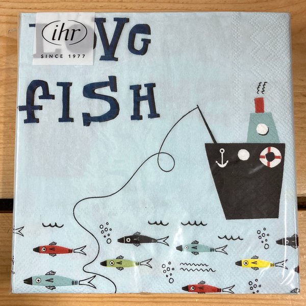 Paper Napkins - Love Fish
