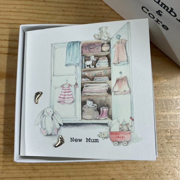 New Mum Earrings Card CE327